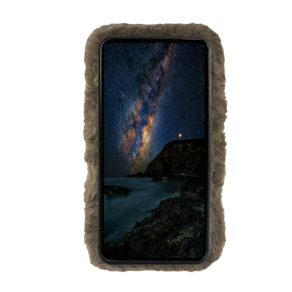 Мягкий плюшевый чехол для телефона милый Модный зимний ударопрочный Меховой Xiaomi