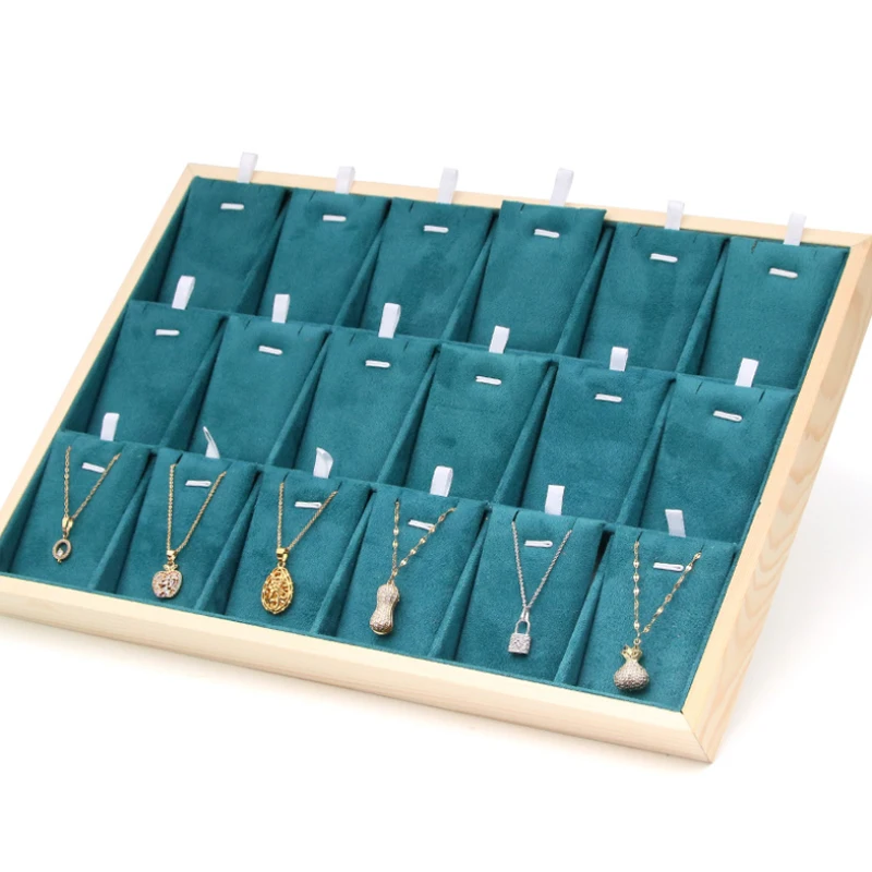 

Velvet Jewelry Display Tray Jewellery Storage Box Necklace Earring Pendant Stud Organizer Other Accessories Show Case