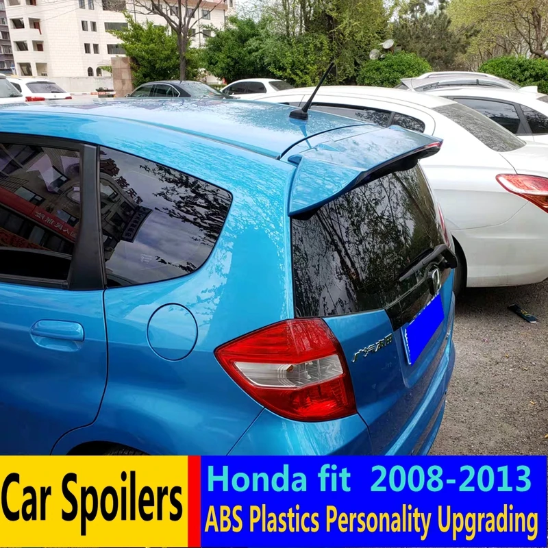 Для Honda Fit спойлер 2008-2013 высокого качества ABS Материал заднее крыло автомобиля