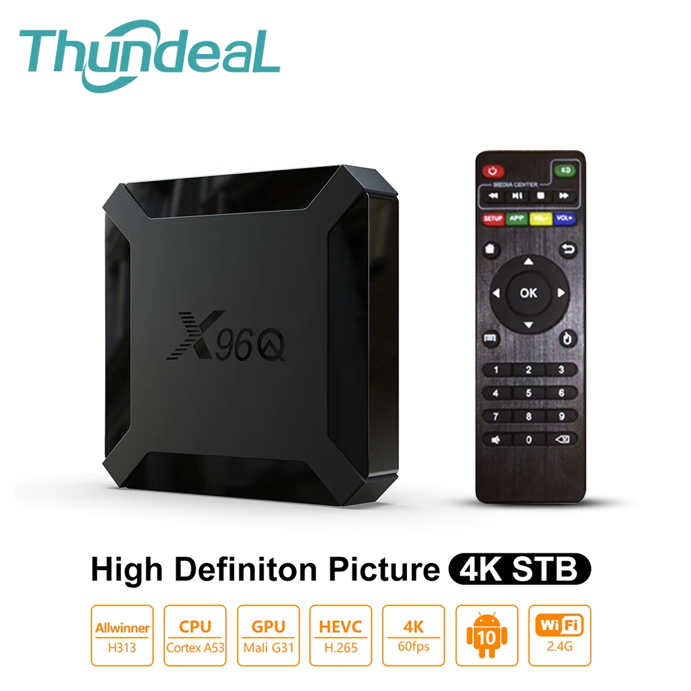 ТВ-приставка ThundeaL X96Q Android 4K 4 ядра 2 + 16 ГБ 5 ГГц Wi-Fi | Электроника