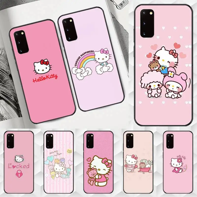 

Lovely-Pink-Hello-Kitty Phone Case For Samsung Galaxy J2 J4 J5 J6 J7 J8 Note 5 7 8 9 10 20 2018 Cover
