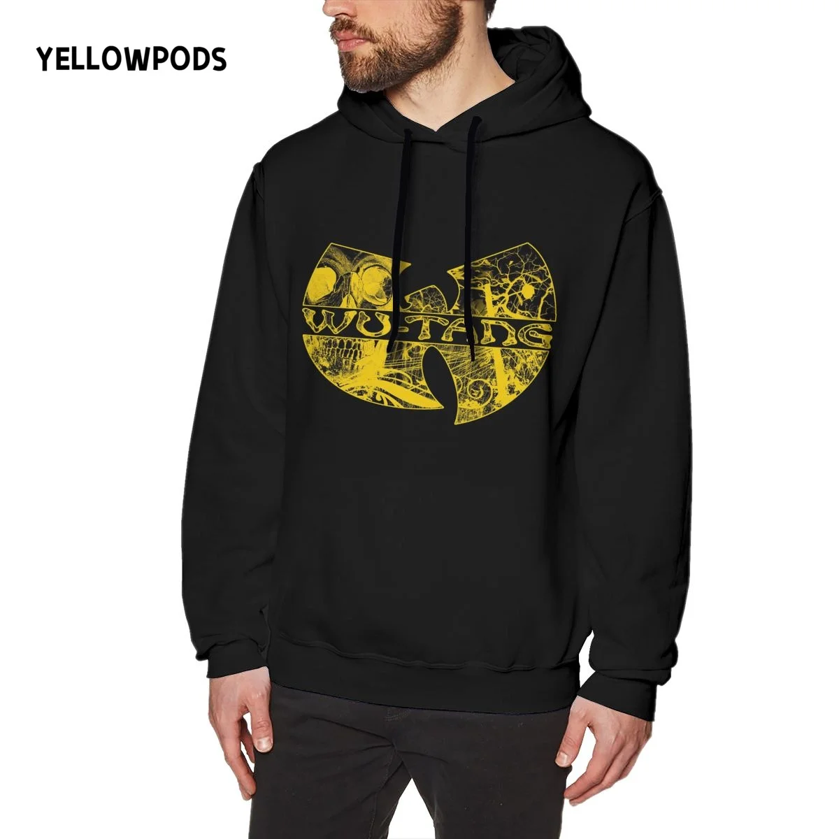 Толстовки Yellowpods Wu Tang свитшоты мужская мода однотонная осенне зимняя Толстовка в