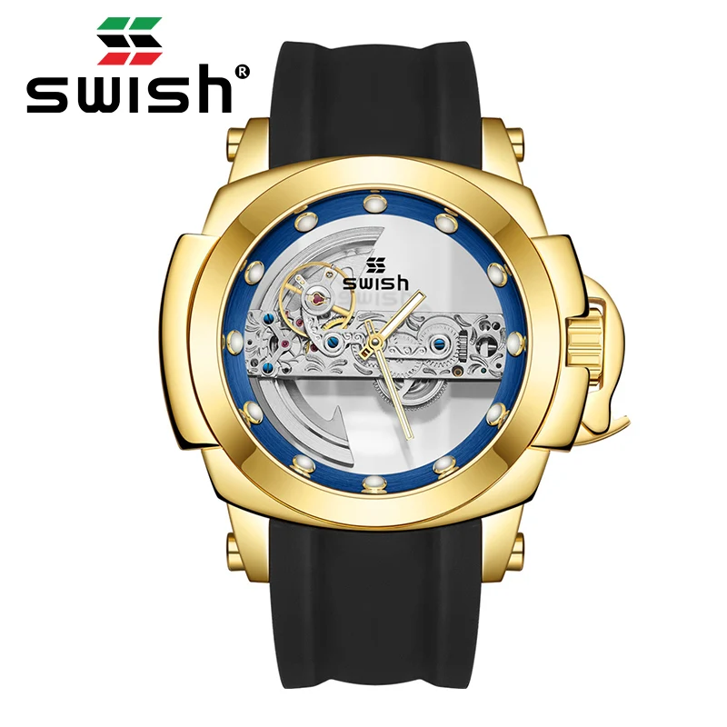 

SWISH Invicta Men Watch Mens Mechanical Watches Automatic Tourbillon Skeleton Luminous Wristwatch Sport Relogio Masculino