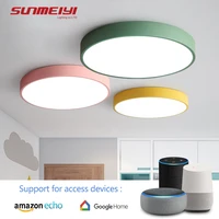 ai led ceiling lights google home voice control nordic home lighting for living room kids bedroom hall kitchen lamp fixture deco