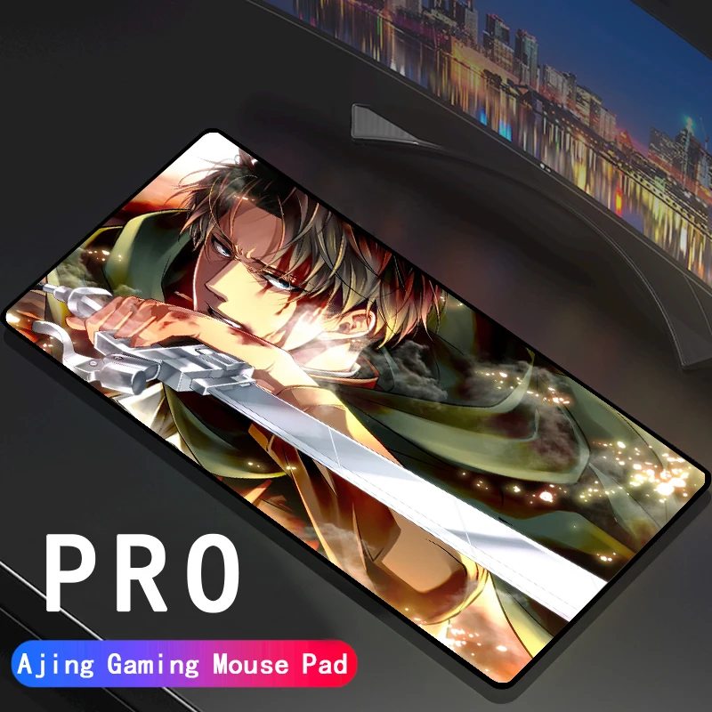 

Игровой коврик для мыши «атака на Титанов», коврик для мыши, игровой коврик для мыши, коврик для мыши Levi Ackerman, Настольный коврик, коврик для к...