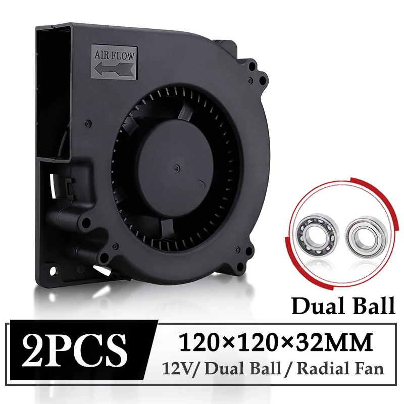 2 шт. Gdstime DC охлаждение Pin 12 см 120x32 мм 120 PC чехол шариковый подшипник в