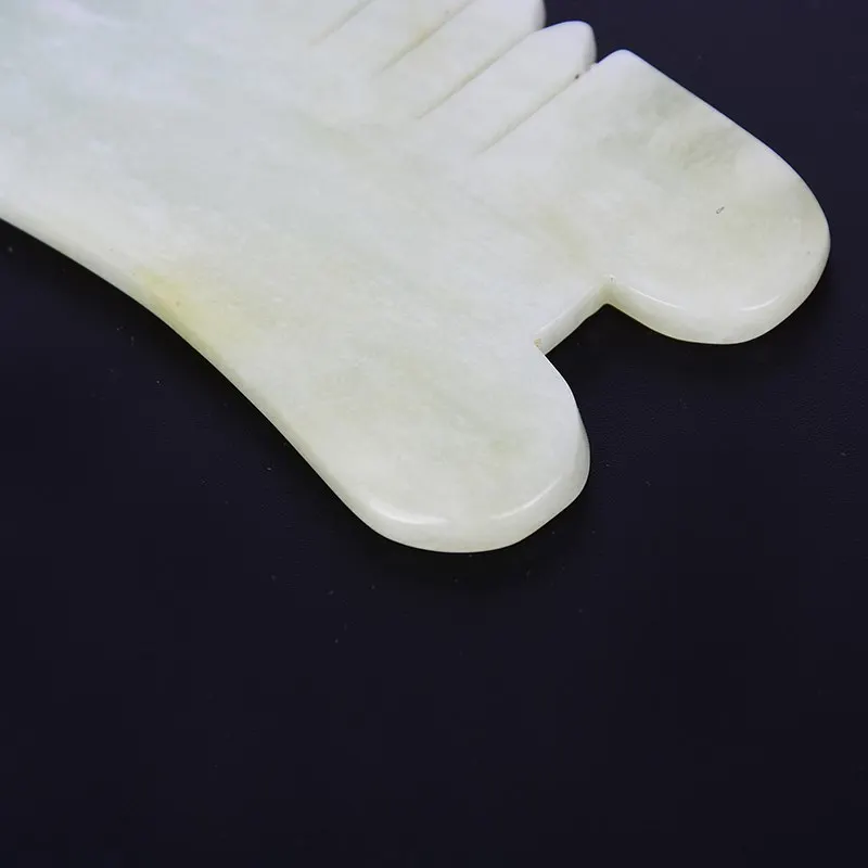 Нефритовый камень Gua Sha расческа массажер для доски Спа акупунктура терапия