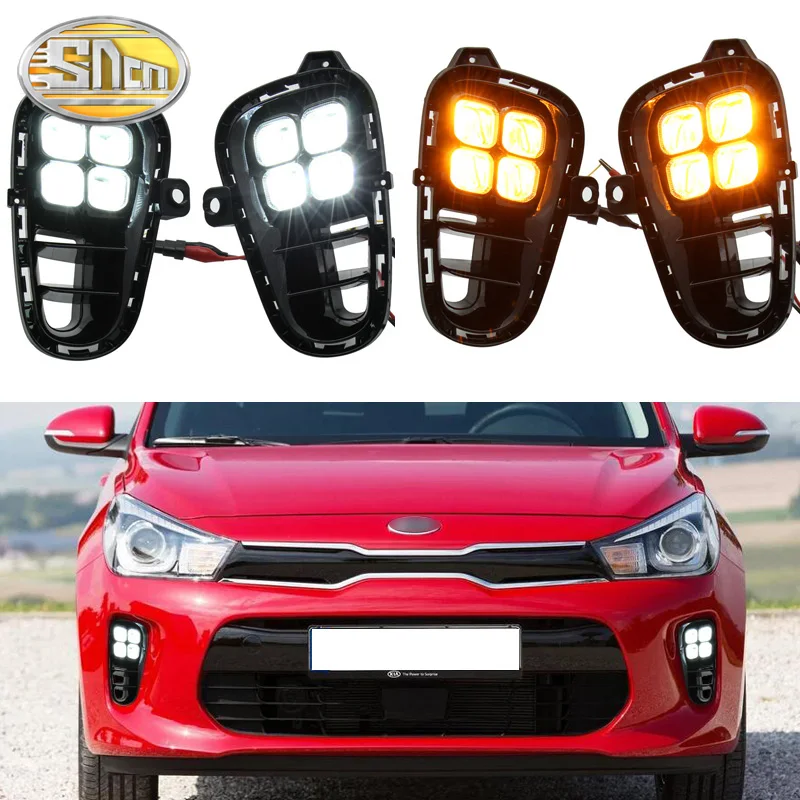 SNCN светодиодные дневные ходовые огни светильник для Kia Rio K2 2017 2018 2019 2020