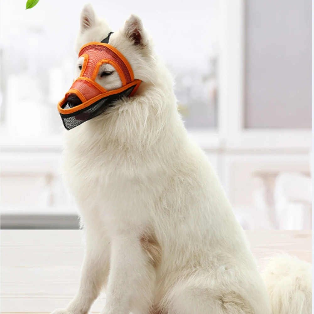 Регулируемая Сетчатая Маска для домашних животных 2020 дышащая маска рта против