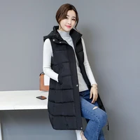 women hooded vest coat fashion sleeveless autumn winter warm casual female long jacket sweatshirt casaco feminino 40