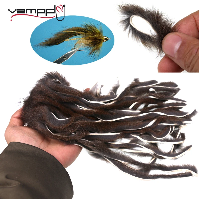 

Vampfly 2mm-3mm Pre-cut Micro Pine Squirrel Narrow Zonker Strips for Nymph Matukas Streamer Squirrel Zonker Fly Tying Materials