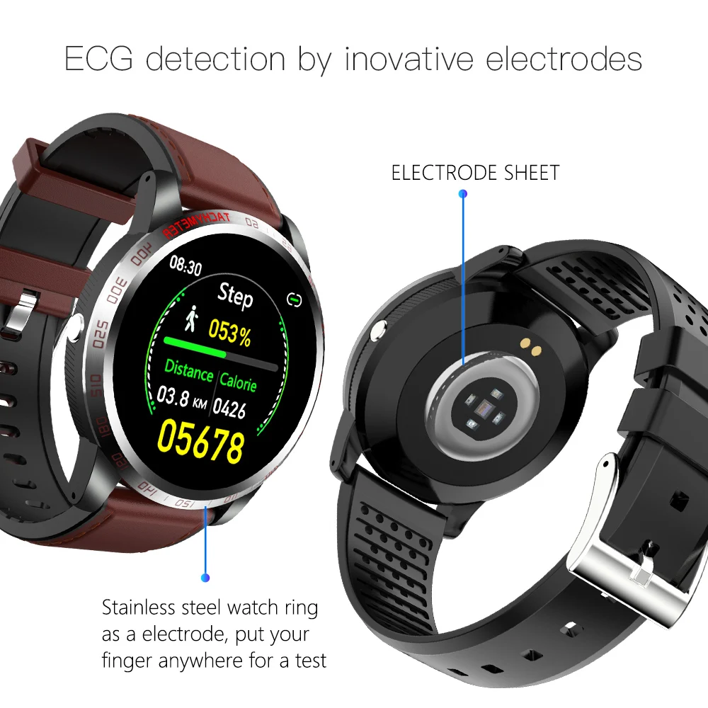 Смарт-часы W3 ECG HRV SPO2 IP67 водонепроницаемость схема Lorenz пульсометр монитор