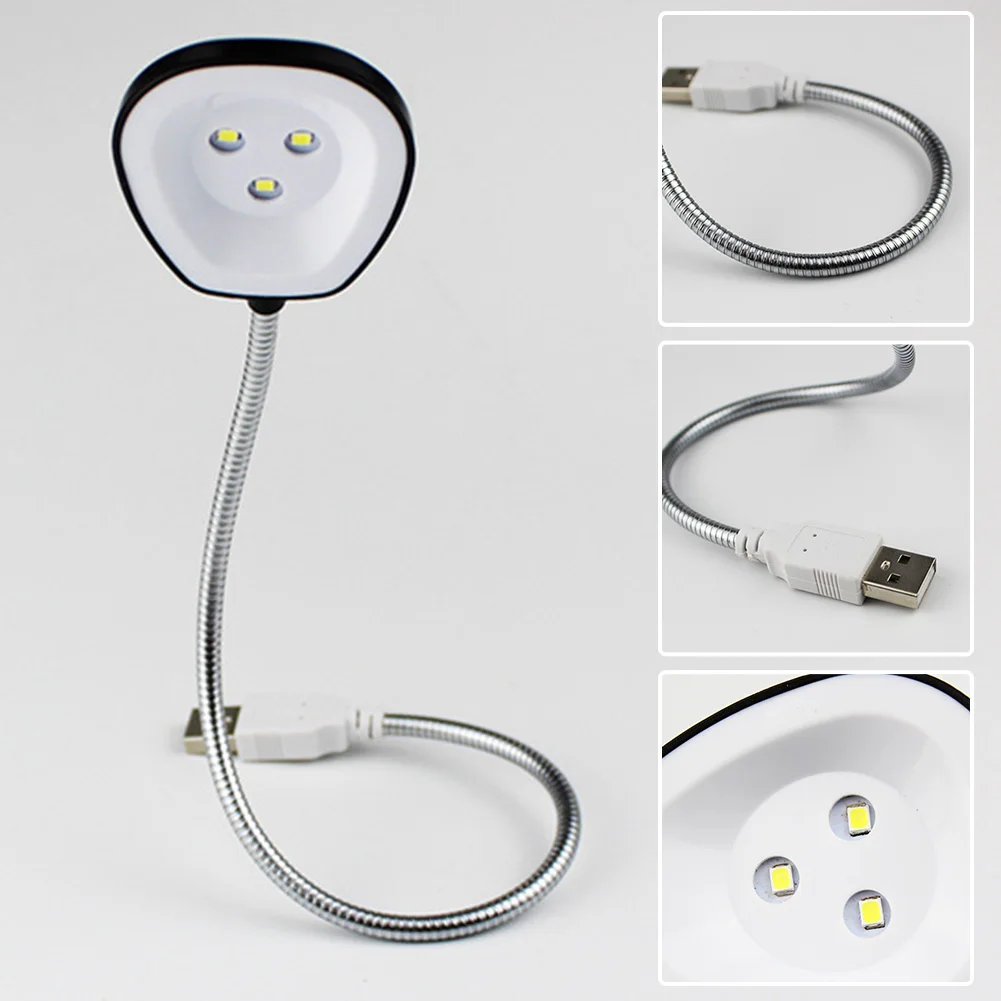 3 LED Flexible Metal Neck Eye Protection Mini Portable Book Power Bank Study Adjustable For Computer Bedroom USB Light Night | Освещение