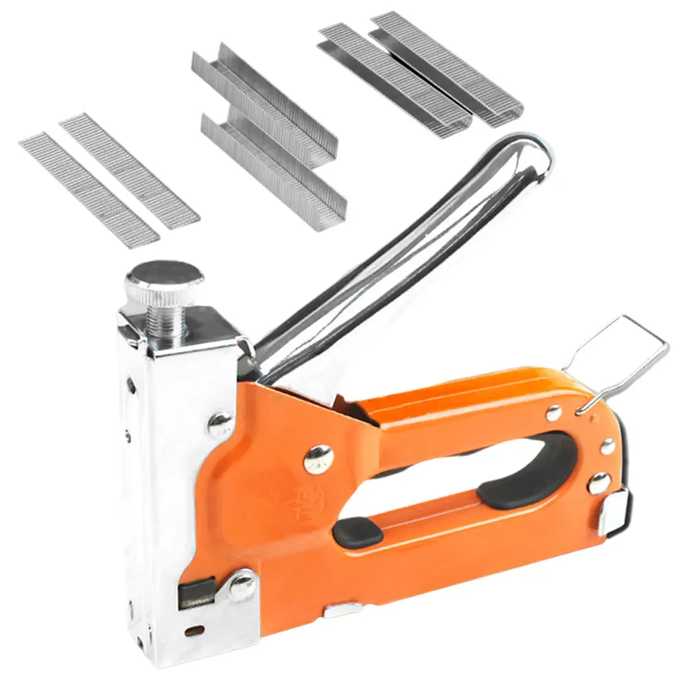 

3 In 1 Staple Nailer Manual Staple Kit Heavy Duty Gun Nailer Furniture Tool Wood With 600 Staples For DIY Carpentry Furniture