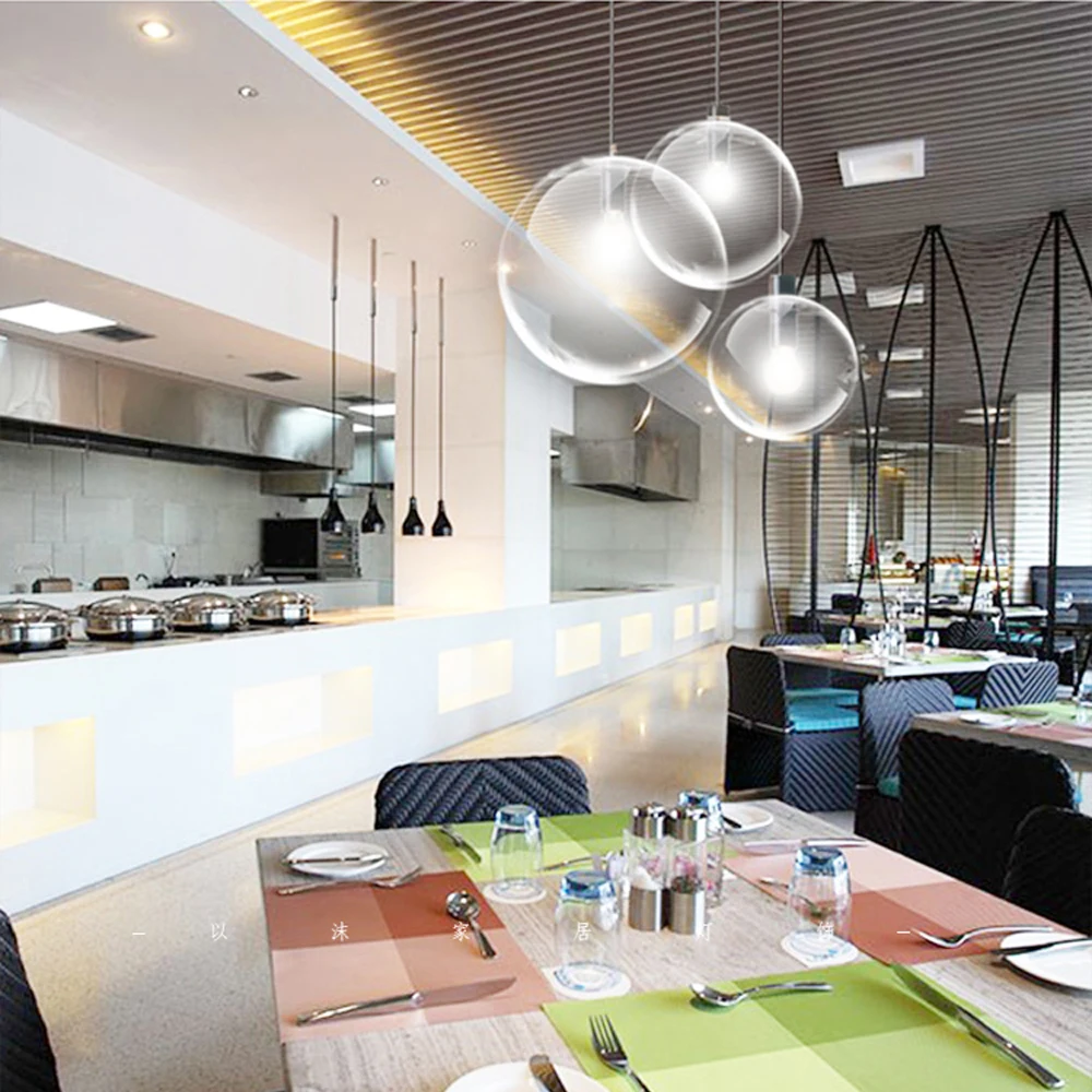 

led e27 Nordic Iron Glass Bubble Minimalism LED Lamp LED Light.Pendant Lights.Pendant Lamp.Pendant light For Dinning Room Foyer