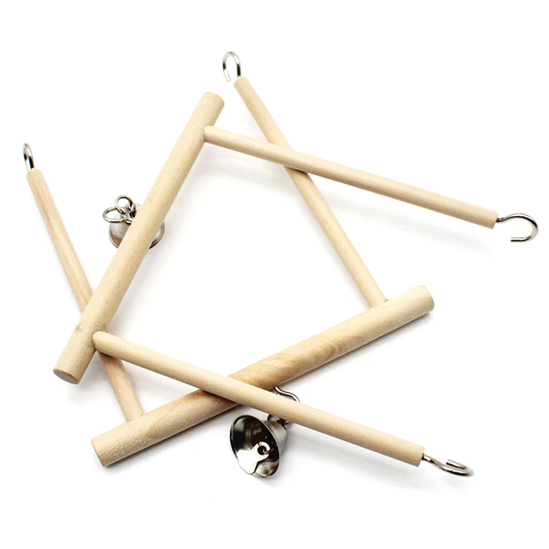 Деревянная клетка для птиц окунь подвесная деревянная жердочка игрушечный