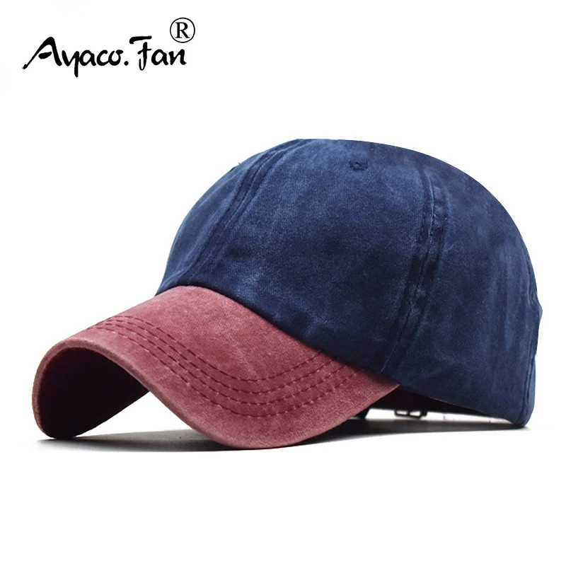 

Patchwork Color Spring Summer Baseball Cap Women Denim Hats Men Baseball Hats Cotton Outdoor Simple Vintage Visor Casual Cap