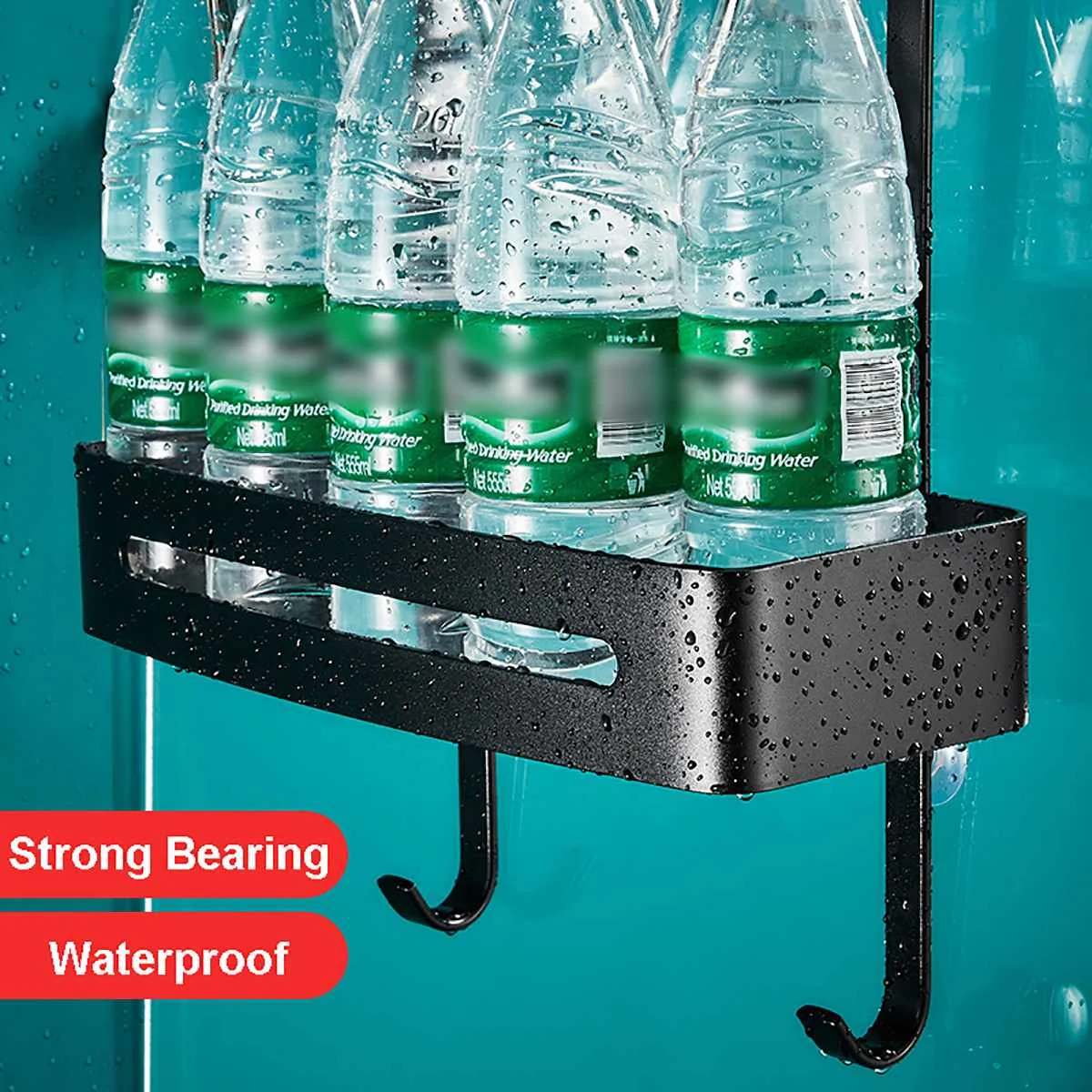 Двухслойные черные подвесные полки для ванной полка органайзер держатель