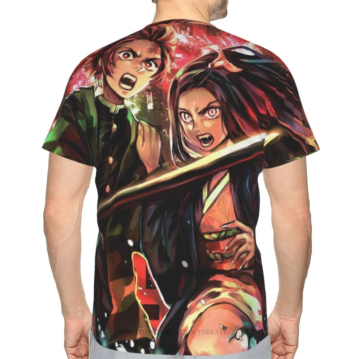 

3D Printed Fight TShirt Men Basic Tee Shirt Quick Drying Comfrot Design Demon Slayer Japanese Adventure Anime Streetwear
