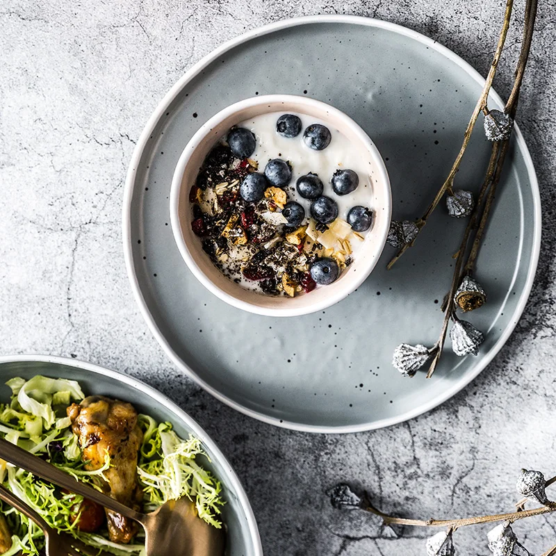 Домашняя тарелка для стейка миска риса обеденный поднос завтрака керамическая