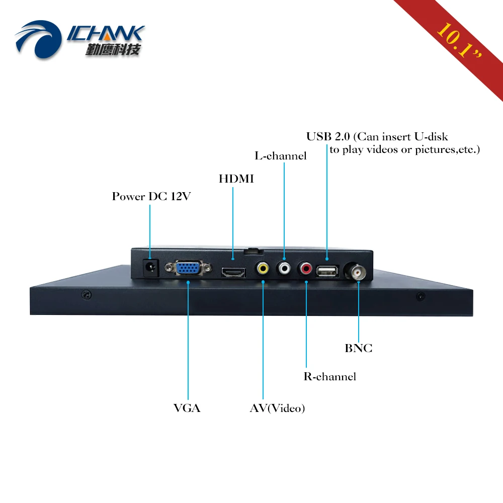 ZB101TN 59/10 1 &quotдюймов 1280x800 720p Встроенный Динамик металлический чехол HDMI AV BNC VESA 75x75 мм