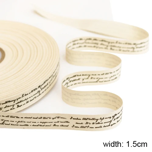 handmade writing 100 метров Почерк слова хлопок лента швейная лента ткань тесьма ручной работы лента для упаковки подарков вечерние платья Пришивные ленты - Цвет: handmade writing