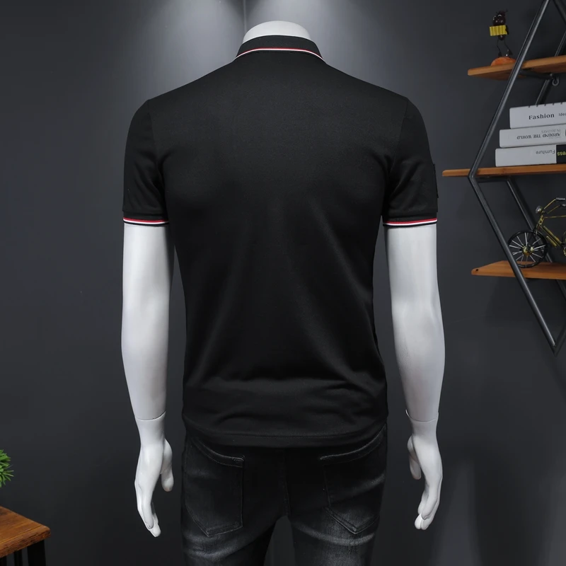 

Top Designer Polo Excellent Quality Men T-Shirts New Arrival Brand Medal Embroidery Tee Shirt Short Sleeve Summer Clothing 2055