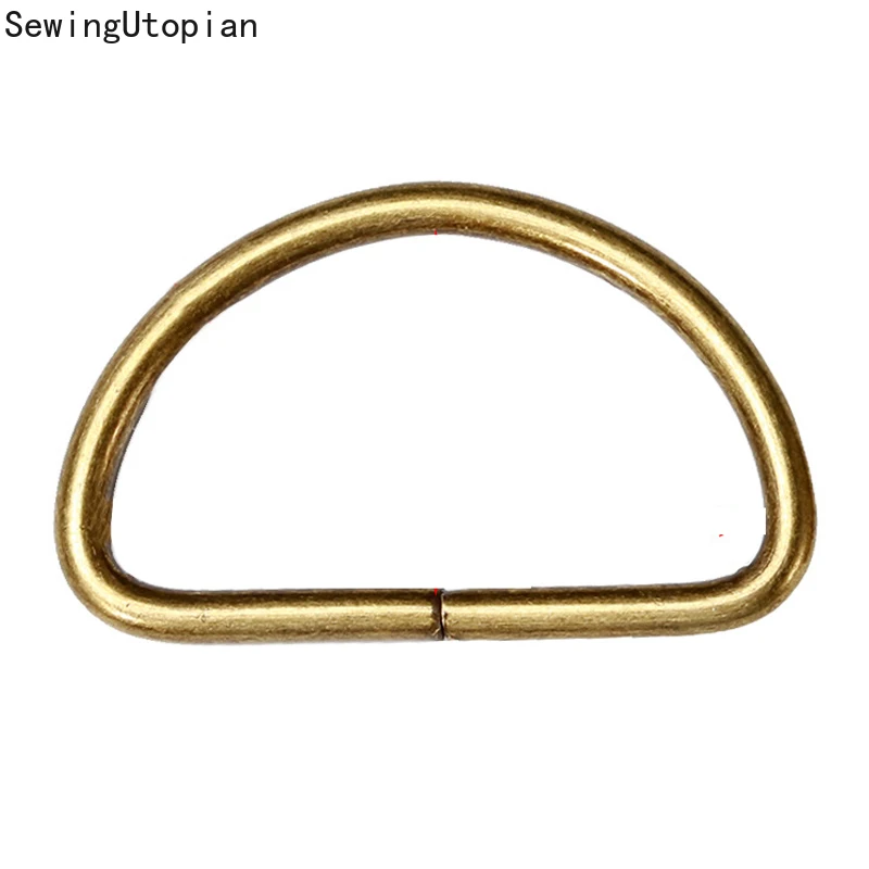 20 шт. металлические неспаянные D образные кольца с регулируемой пряжкой для