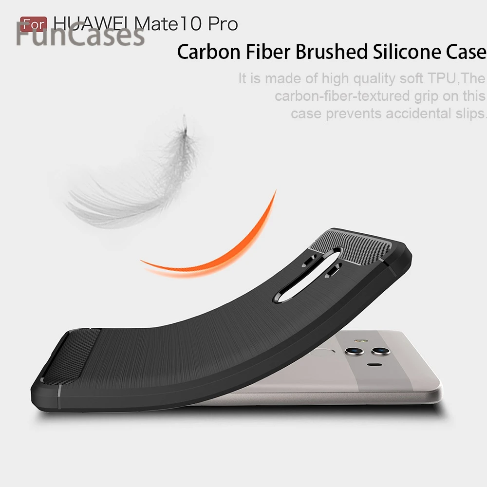Углеродное волокно чехол для huawei P8 P9 P10 Lite 2017 Nova 2 Plus мягкий TPU Honor 6X 5C 8 V8 Y3 Y5 Y6 Y7 Capa