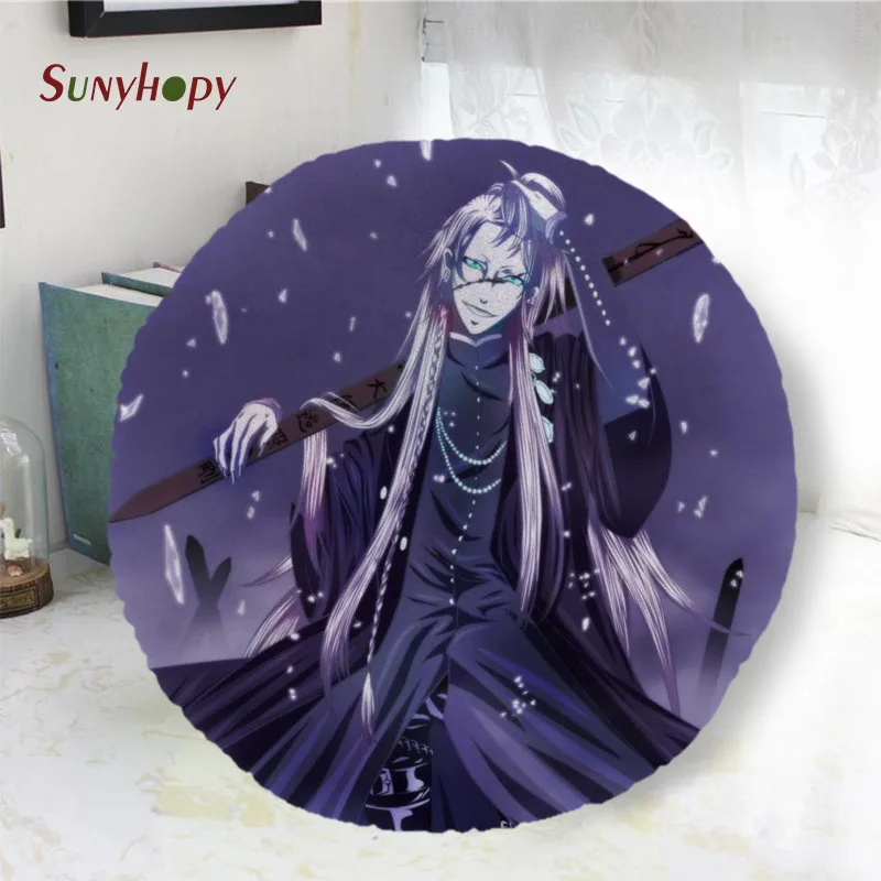 

Наволочка Kuroshitsuji из персиковой кожи на заказ, круглая форма для дома/Подушка для сиденья, свадебная декоративная подушка, размер 40 см, 50 см, 60...