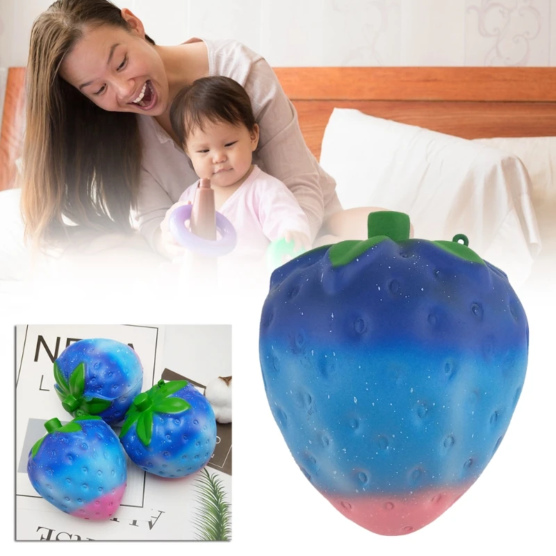 

Table Play Toy Pinch Realistic Strawberry Relieve Stress Supplies Portable Bright Color Table Game Creative Baby Gift