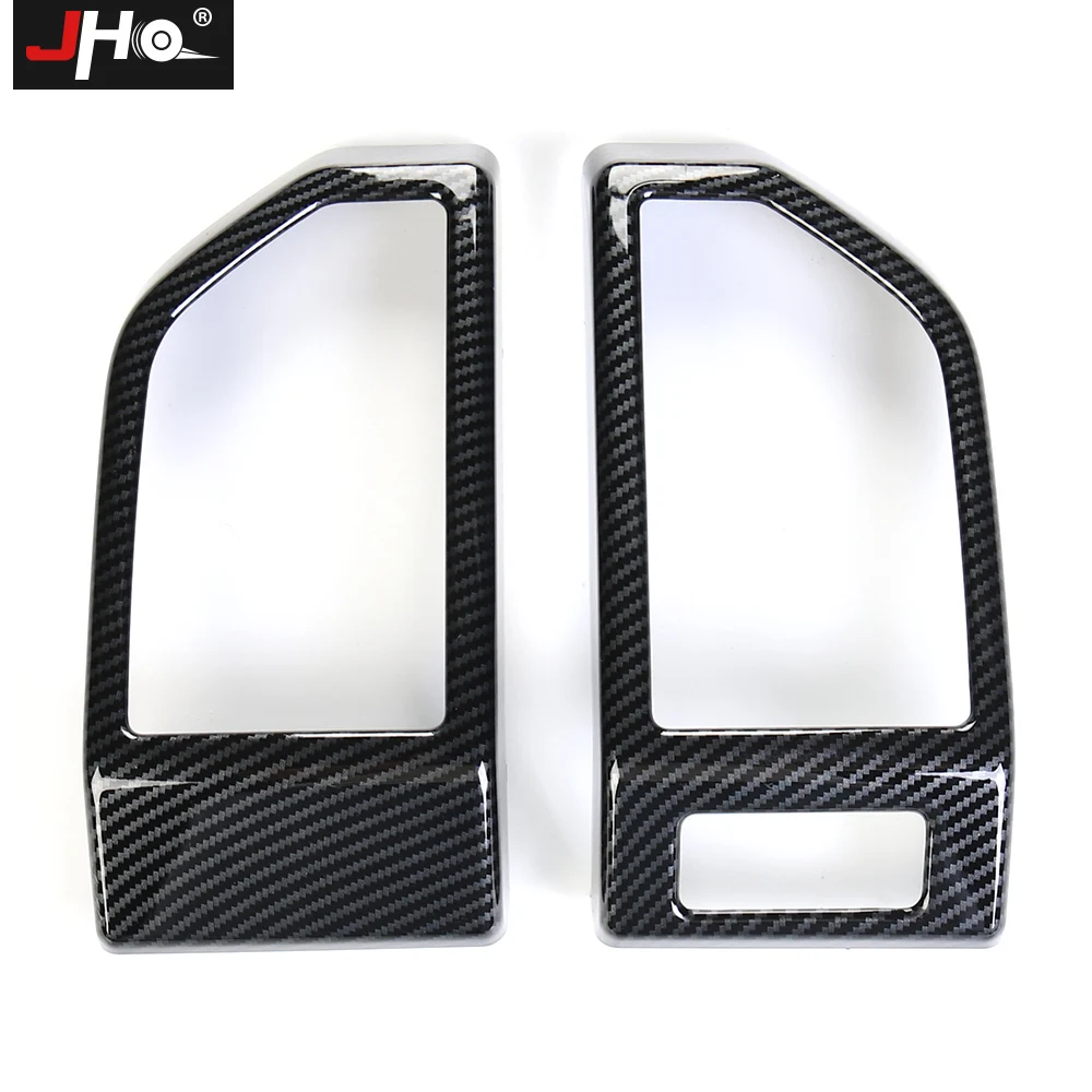

JHO ABS Carbon Grain Dashboard Side Vent Outlet Overlay Cover Trim for Ford F150 2015-2020 Raptor 2019 2018 Gen2 Car Accessories