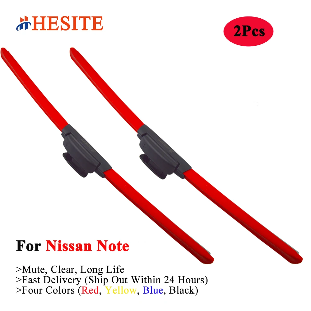 Красные щетки стеклоочистителя HESITE для Nissan Note E11 NE11 E Power 2014 2015 2016 2019 2020