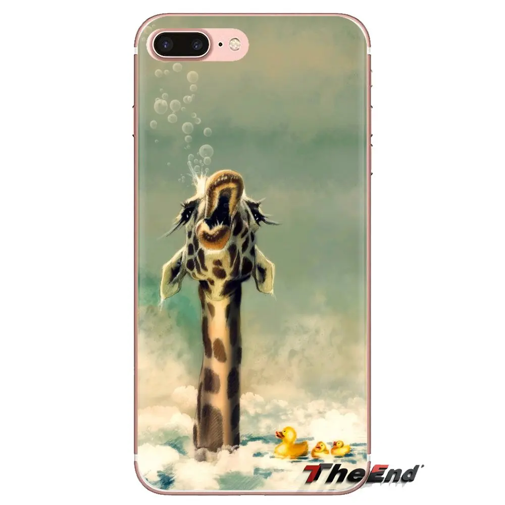 For Xiaomi Redmi 4A S2 Note 3 3S 4 4X 5 Plus 6 7 6A Pro Pocophone F1 giraffes cute animal Transparent Soft Shell Covers |