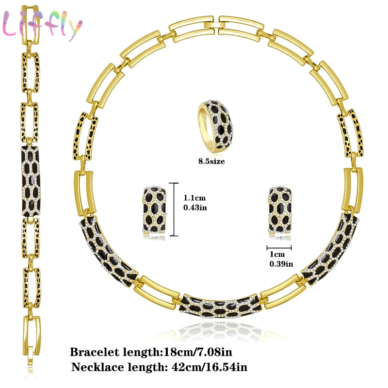 

Liffly Women Dubai Jewelry Sets Luxury Bridal Nigerian Wedding African Beads Jewelry Set Costume New Design