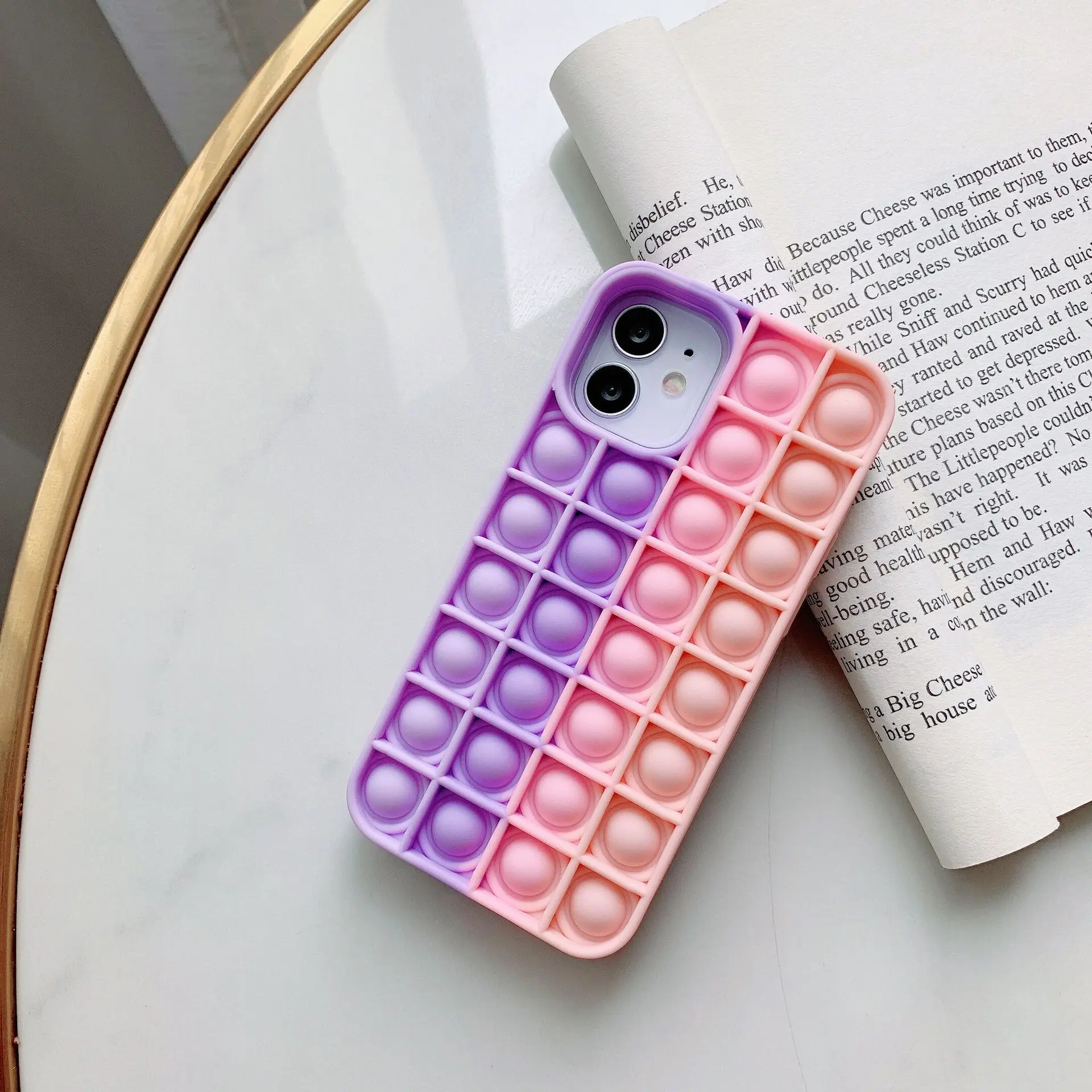 

Fashion Rainbow Silicone Phone Cases for Iphone 11 Pro Max 12 Pro Mini XR XS 8 X 7 6 Plus Reliver Stress Pop Bubble Soft Cover