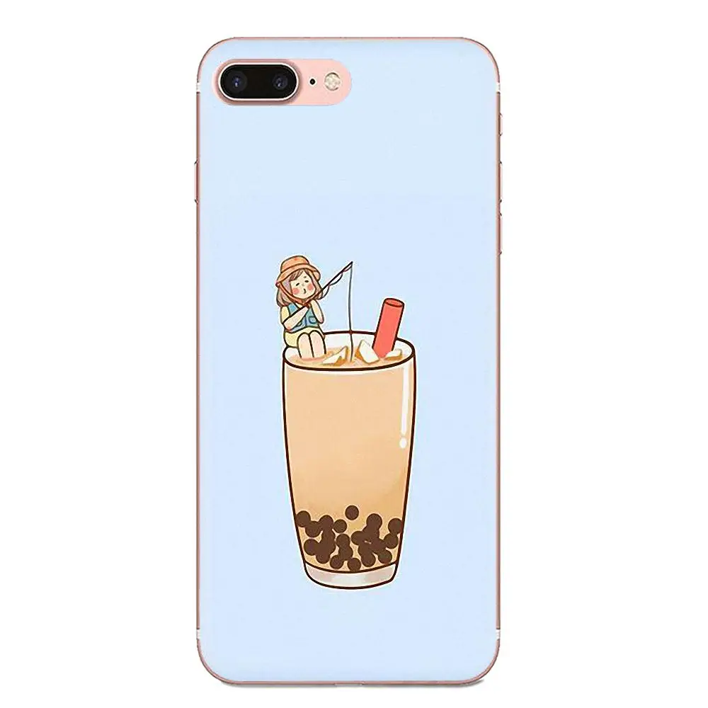 Cartoon Cute Pearl Milk Tea Design TPU Mobile Shell For Galaxy J1 J2 J3 J330 J4 J5 J6 J7 J730 J8 2015 2016 2017 2018 mini Pro | Мобильные