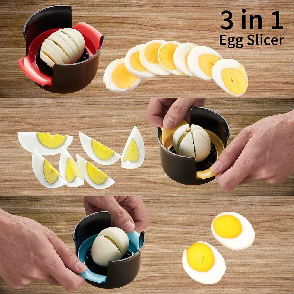 

NEW Kitchen Creative Multifunctional Food Anti-corrosion Egg Cut Gadget Anti-rust 3-in-1 Egg Cutter Easy To Clean