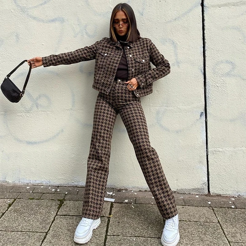 

YICIYA Y2K Aesthetic Baggy Joggers Woman Cargo Pants Argyle Pull Plaid Vintage 90s Streetwear Casual E Girl Straight Trousers