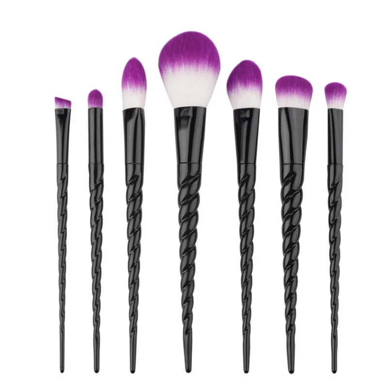 10 шт. набор кистей для макияжа черная спиральная ручка контурная основа пудра