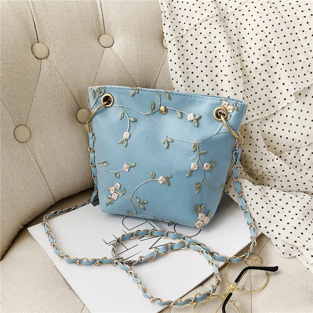 Женские сумки летняя пляжная кружевная сумка-мешок с вышивкой Женская