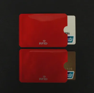 HJKL 6 шт. Rfid кошелек блокирующий замок держатель для банковских карт Id Чехол для банковских карт защита металлический кредитный NFC Держатель алюминий 6,3*9,1 см