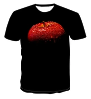 summer new short sleeved t shirt 3d charming fresh fruit print mens and womens fashion loose pullover top oversized