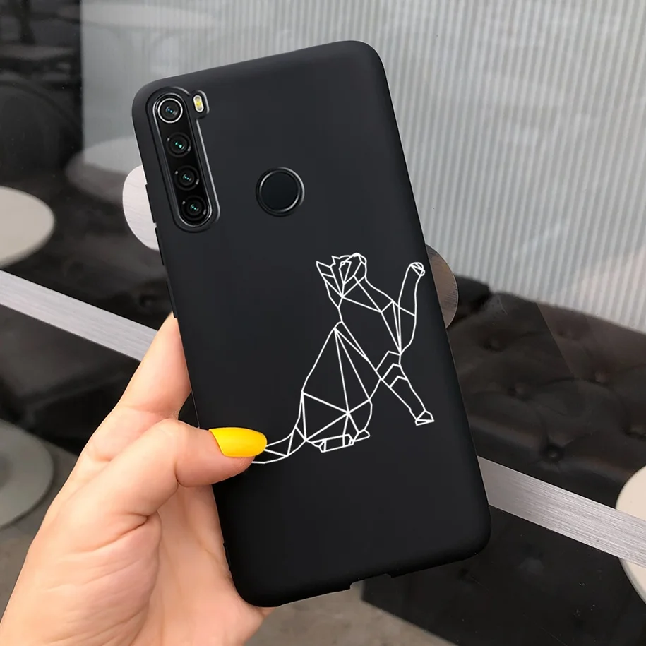 xiaomi leather case color Redmi Note 8 Ốp Lưng Điện Thoại Dễ Thương Mèo Hoạt Hình Ốp Lưng Dành Cho Xiaomi Redmi Note 8 Pro Trường Hợp Note8 8 T 8Pro 8 T Silicone Mềm Coque xiaomi leather case chain