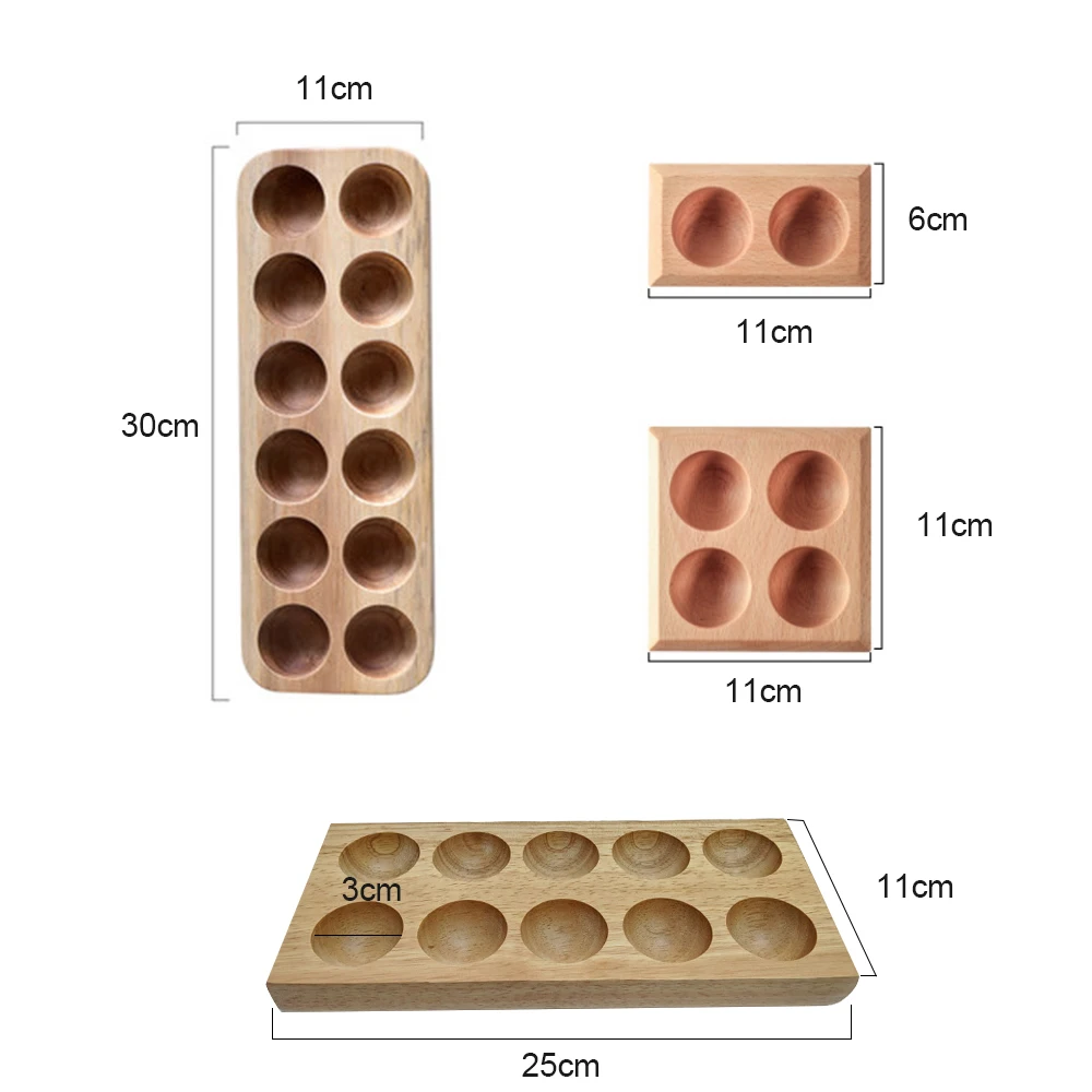 

Kitchen Containers Wooden Egg Storage Box Household Refrigerator Egg Rack Container Storage Tools Kitchen Decor Accessories rack