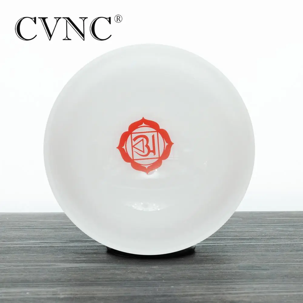 CVNC 1 шт. 10 дюймовый матовый кварцевая Хрустальная Поющая чаша с дизайном чакры C D E