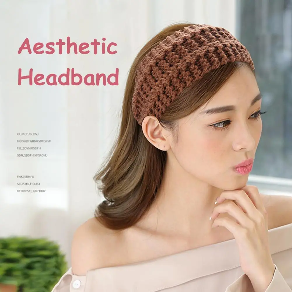

Modern Winter Headbands Solid Color Comfy Pretty Knitted Hair Band Headband Women Hairband
