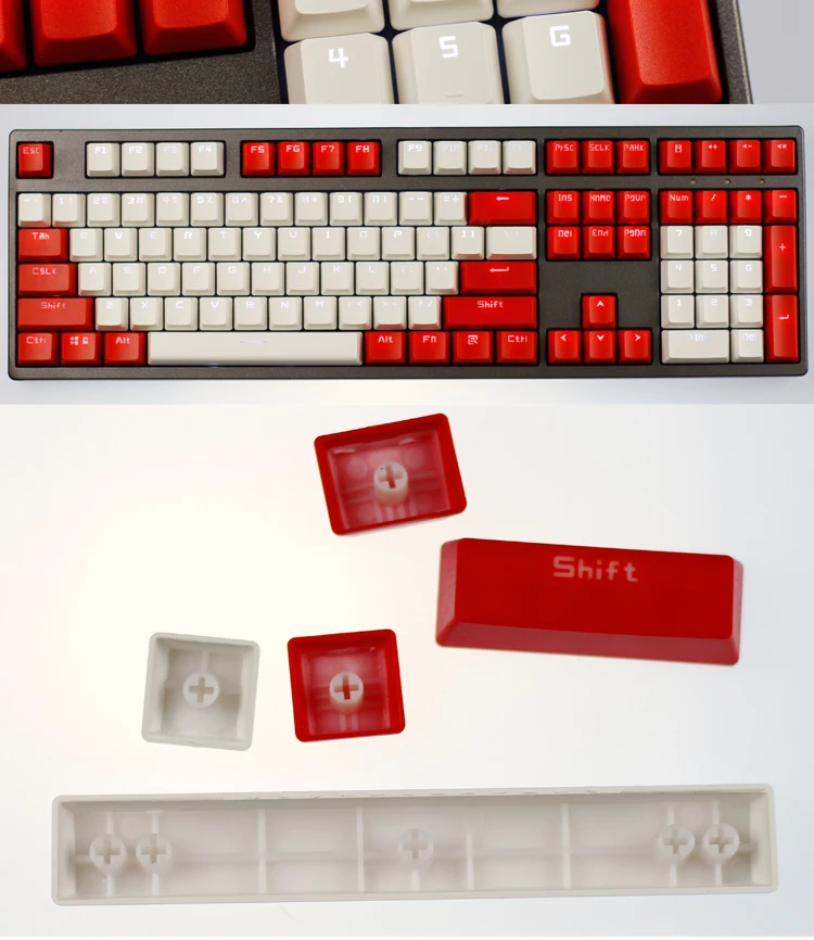 Розовый Фиолетовый Синий механическая клавиатура Ключ Крышка 104/87 keycap ABS Прозрачный ключ крышка для игр механическая клавиатура MX брелки