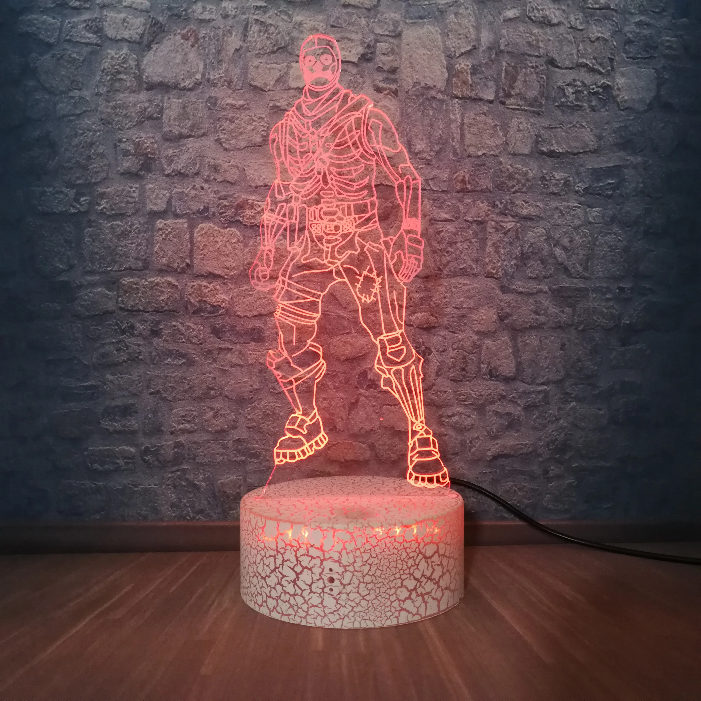 Игра 3D лампа кожа фигура СВЕТОДИОДНЫЙ Ночник светильник 7 цветов сенсорный