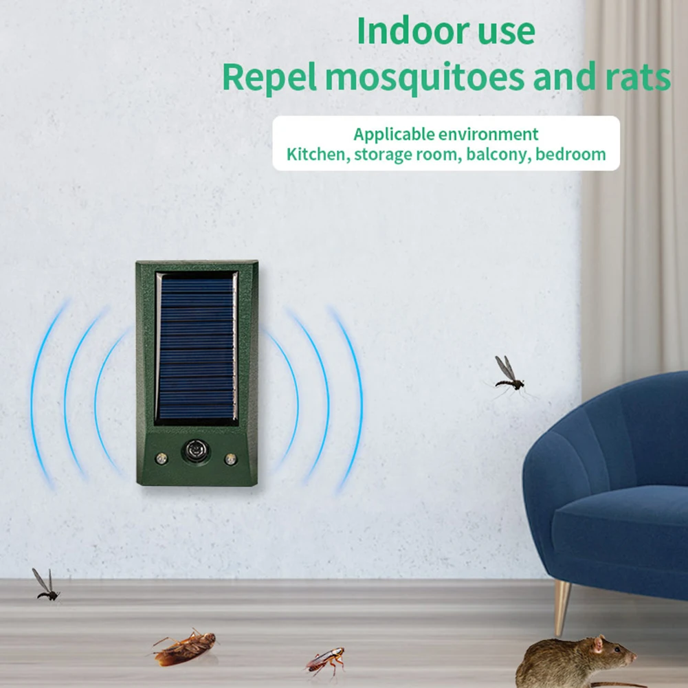 

5V 0.5W Solar Ultrasonic Rat Repellent USB Cord Indoor Outdoor IP44 Waterproof Squirrels Repellent Garden Practical Supplies